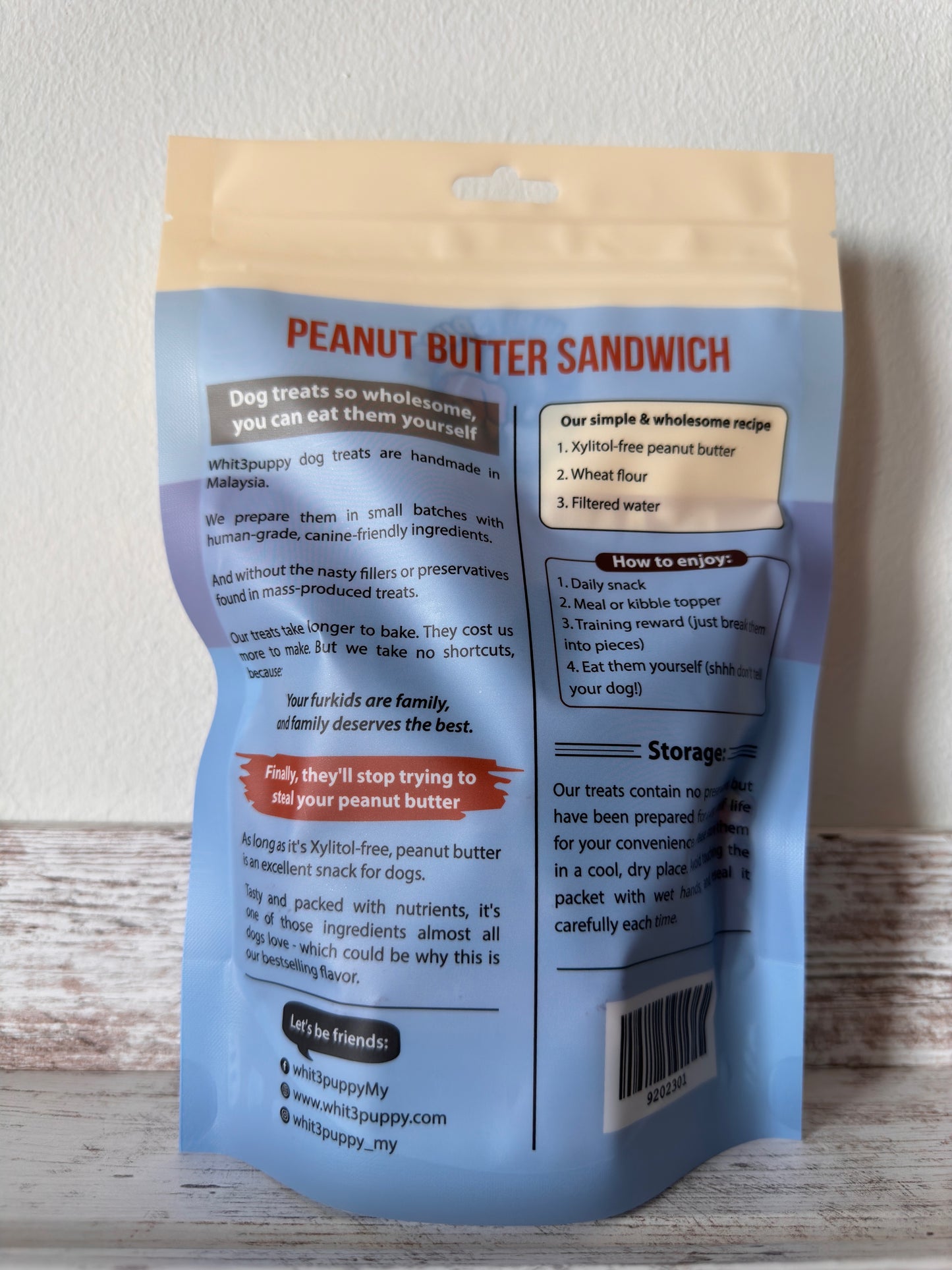 Peanut Butter Sandwich Healthy Dog Treats